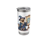 Astrology Pug Wizard Cute Zodiac Constellation Chart Stainless Steel Insulated Tumbler