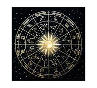 Astrology Ritual Cloth - Velvet Tarot Drape, Mystic Square Cover, Soft Deer Skin Fabric With Intricate Cosmic Pattern | Perfect Use Of Spiritual Reading Practice