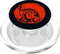 Astrology Sign Rabbit Red Moon Chinese Zodiac PopSockets PopGrip for MagSafe
