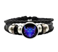 Astrology Signs Spirit Bracelet Handmade Multilayer Leather Wrap Woven