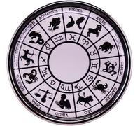 Astrology Signs Symbols Twelve Zodiac Constellations Virgo Leo Aries Taurus 1.2" Enamel Pin Badge