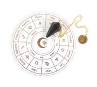 Astrology Wheel Pendulum Divination Kit - Includes Pendulum, Astrological Wheel Chart, Guidebook, and Crystal - Perfect for Divination and Spiritual Guidance, Ideal for Astrology Enthusiasts
