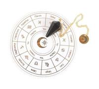 Astrology Wheel Pendulum Divination Kit KDMD White One Size