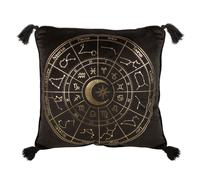 Astrology Wheel Square Cushion Something Different Black One Size