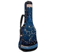 Astrology Wheel with Zodiac Signs Constellation Map Padded Guitar Bag, Protective Acoustic Guitar Cover Gig Bag for Electric Bass Classical Guitar