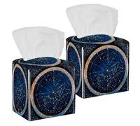 Astrology Wheel with Zodiac Signs Constellation Map Sturdy Square Tissue Box