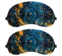 Astrology Wheel with Zodiac Signs on Constellation Map Dutch Velvet Sleep Shade