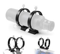 Astromania Adjustable Guiding Scope Ring Set with Plate - 80 mm Inside Diameter (Pair) - for Telescope Tube Diameter or Finders 53 to 79mm
