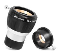 Astromania Barlow Lens 2x, 2 Inch 4 Element Fully Multi-Coated Metal High Power Premium Barlow Lens, Telescope Accessory with Internal Brass Ring to Use of Both 1.25 Inch and 2 Inch Telescope Eyepiece