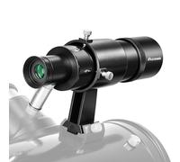 Astromania Illuminated Finder Scope for Telescope, 9x50 Finderscope Straight-Through Not Corrected Image FMC Lens Telescope Finder with Double Crosshair Reticle & Bracket for Astronomical Observation