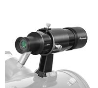 Astromania Illuminated Finder Scope for Telescope, 9x50 Finderscope Straight-Through Not Corrected Image FMC Lens Telescope Finder with Double Crosshair Reticle & Bracket for Astronomical Observation