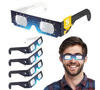 Astromania Solar Eclipse Glasses 5 Pack, Trusted for Direct Solar Eclipse Viewing - ISO 12312-2 & CE Certified, Telescope Accessories Provide Ideal Protection for Eyes During Sun Eclipse Observation