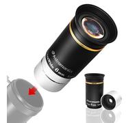 Astromania Telescope Eyepiece 1.25 inch HD Fully Multi Coated Telescope Accessory, 66 Degree Ultra Wide Angle Eyepiece for Astronomy Telescope, Long Eye Relief HD 6mm Wide Angle Telescope Eyepiece