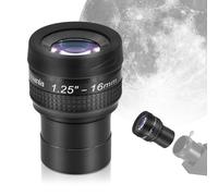 Astromania Telescope Eyepiece Flat Field Eyepiece 16mm Fully Mutil Coated 1.25 inch Metal 65 Degree Ultra Wide Angle Telescope Accessory for Astronomy Telescope, Flat Image Field & Crystal Clear Image