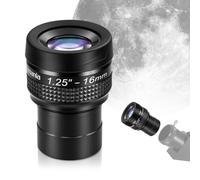 Astromania Telescope Eyepiece Flat Field Eyepiece 16mm Fully Mutil Coated 1.25 inch Metal 65 Degree Ultra Wide Angle Telescope Accessory for Astronomy Telescope, Flat Image Field & Crystal Clear Image