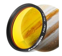 Astromania Telescope Filter, Planetary Filter with Metal Frame for Astronomical Telescope Eyepiece, 2 Inch Telescope #12 Yellow Color Filter for Enhancing Contrast in Lunar Planetary Observation