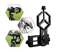 Astromania Universal Cell Phone Adapter Mount Support Binocular Monocular Spotting Scope Telescope and Microscope Optical Device - Black