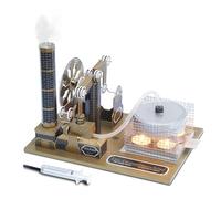 Astromedia DIY Steam Engine Kit - Steam Engine - Cardboard, Aluminium, PVC, Silicone, Foam - No Batteries Required - Ages Child to Adult