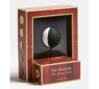 Astromedia The Moon Clock - Moon Phase Display - Classic - Black - Approx. 12 x 7.5 x 14.5 cm (W x D x H) - Astronomical Clock with Moon Phase Display