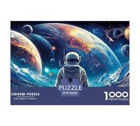 Astronaut 1000 Piece Cosmic Starry Sky Jigsaw Puzzle for Adults Educational Challenge for Challenging Family Activity Games Colorful for Home Decor Gifts 38x26cm/1000pcs