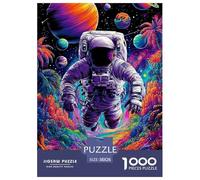 Astronaut 1000 Piece Jigsaw Puzzles for Adults with Extra Fun Challenges Space Conquest Home Decoration Family Puzzle Game Birthday Gifts 38x26cm/1000pcs