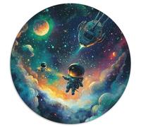 Astronaut 1000 Pieces Jigsaw Creative Puzzle Educational Art Family Game for Adults And Kids 1000pcs (67.5x67.5cm)