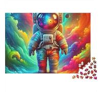 Astronaut 1000 Pieces Jigsaw Puzzle Adults Teens Fun Relaxing Entertainment Smooth Finish Poster Guide 38x26cm/1000pcs