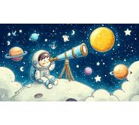 astronaut 1000 Pieces Jigsaw Puzzles for Adults Family Challenge Toys Jigsaw Puzzle Home Decoration for The Whole for Women, Gifts for Men 38x26cm/1000pcs