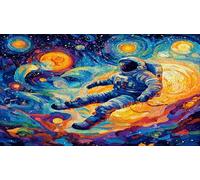 astronaut 1000 Pieces Jigsaw Puzzles for Adults Family Challenge Toys Jigsaw Puzzle Home Decors for The Whole for Women, Gifts for Men 38x52cm/1000pcs