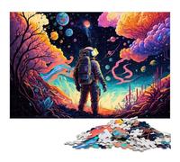 Astronaut 1000Pc Adults Jigsaw Puzzle cardboard Puzzles Challenging Brain Teaser for Teenagers, Family Game Night Fun 26X38CM/10.23x14.96inch