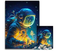 Astronaut 1000Pc Adults Jigsaw Puzzle Wooden Jigsaw Educational Activity for Cognitive Skills Cognitive Skill Improvement 50x75CM/19.68x29.52inch