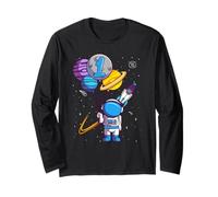 Astronaut 1st Birthday Space Gift 1 Year Old Boys Girls Long Sleeve T-Shirt
