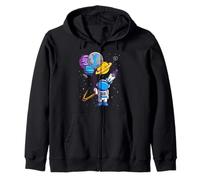 Astronaut 1st Birthday Space Gift 1 Year Old Boys Girls Zip Hoodie