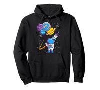 Astronaut 2nd Birthday Space Gift 2 Years Old Boys Girls Pullover Hoodie