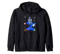 Astronaut 2nd Birthday Space Gift 2 Years Old Boys Girls Zip Hoodie