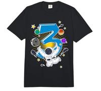Astronaut 3 Year Old Solar System Outer Space 3rd Birthday Comfort Colors Adult Heavyweight T-Shirt