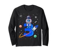Astronaut 3rd Birthday Space Gift 3 Years Old Boys Girls Long Sleeve T-Shirt