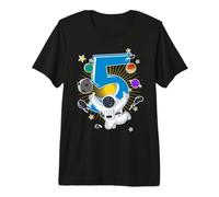 Astronaut 5 Year Old Solar System Outer Space 5th Birthday Premium T-Shirt