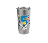 Astronaut 5 Year Old Solar System Outer Space 5th Birthday Stainless Steel Insulated Tumbler