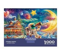 Astronaut (6)_4 1000 Pieces Jigsaw Puzzles Engaging Home Decoration Astronaut with Horn by Cottage Jigsaw Puzzles Unique Puzzle Gift for Gifts 38x26cm/1000pcs