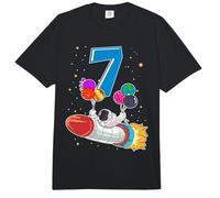 Astronaut 7 Year Old Solar System Outer Space 7th Birthday Comfort Colors Adult Heavyweight T-Shirt