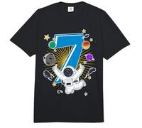 Astronaut 7 Year Old Solar System Outer Space 7th Birthday Comfort Colors Adult Heavyweight T-Shirt