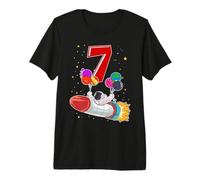 Astronaut 7 Year Old Solar System Outer Space 7th Birthday Premium T-Shirt