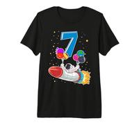 Astronaut 7 Year Old Solar System Outer Space 7th Birthday Premium T-Shirt