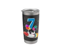 Astronaut 7 Year Old Solar System Outer Space 7th Birthday Stainless Steel Insulated Tumbler