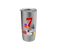 Astronaut 7 Year Old Solar System Outer Space 7th Birthday Stainless Steel Insulated Tumbler