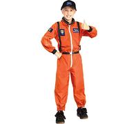 Astronaut 882700S Jumpsuit + Hat Fancy Dress Space Uniform Costume, Kid's, Small (Ages 3 - 4) Halloween
