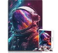 Astronaut Above The World Jigsaw Puzzles 1000 Pieces for Teenagers Mindful Learning Fun Game Unique Gift for Joyful Celebrations Size 38x26cm