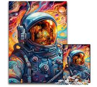 Astronaut Adult Jigsaw Puzzles 1000 Pieces Wooden Puzzles Brain Teaser Game for Teenagers, Perfect 50x75CM/19.68x29.52inch