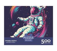 Astronaut Adults Fun 500 Piece Thickened Wooden Jigsaw Puzzles Home Decoration Stress Relief Toy Toy Intellectual Game Education Game Challenge Educational 500pcs (52x38cm)